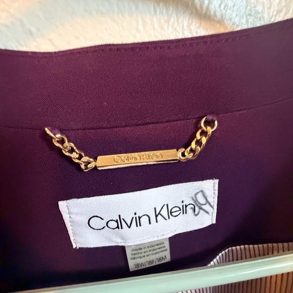 NWT Calvin Klein Plum Purple Lined Blazer – Size 18W - Picture 2 of 5